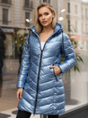 Lange Damen-Winter-Steppjacke blau Dstreet TY5515