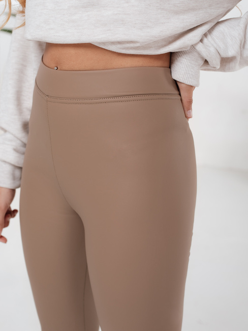 Gewachste beige Leggings für Frauen Dstreet UY2727