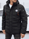 Herren Steppwinterjacke mit Kapuze schwarz Dstreet TX5059