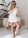 DINOZIA weiß Denim kurzen Overall Dstreet EY2589