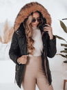 Damen Winterjacke LUMORE gesteppt mit Kapuze schwarz Dstreet TY4723