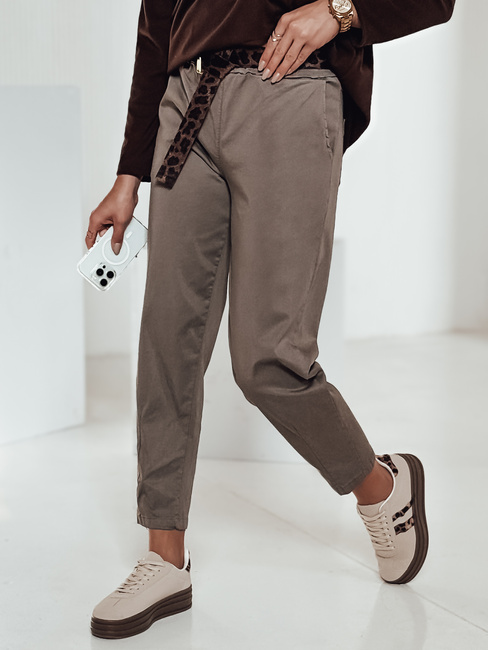 Damen Einheitsgröße LEOCINCIN Hose mit khaki Gürtel Dstreet UY2262