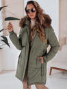 Damen Winter Parka Jacke mit Kapuze grün Dstreet TY5081