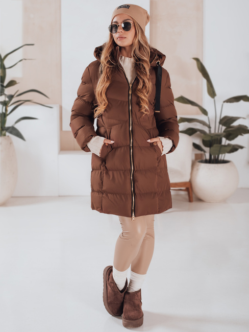 Damen Winterjacke mit Kapuze GABRIELLE braun Dstreet TY4919