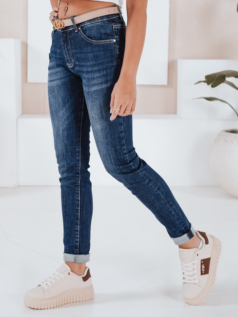 Damen Jeans mit hoher Taille EMILY ROSE Farbe Blau DSTREET UY1600