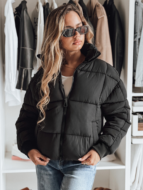 Kurze Damen-Winter-Steppjacke VIBEGIRL schwarz Dstreet TY4948