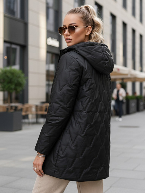 Gesteppte Damen-Übergangsjacke schwarz Dstreet TY5562