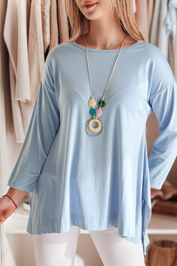 Damen Bluse in Übergröße mit Anhänger COMFILA blau Dstreet RY2788