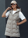 Damen Steppweste mit Kapuze TAMIRA beige Dstreet TY4528