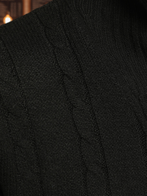 Herren Kragen Pullover schwarz Dstreet WX2328