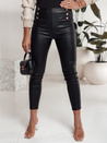 Gewachste SKINLOVE Damenhose mit hoher Taille schwarz Dstreet UY2198_2