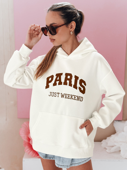 Damen-Kapuzenpullover PARISSIA ecru Dstreet BY1454