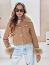 Damen Lederjacke mit Kamelfell Dstreet TY5139