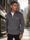 Bedrucktes graphitfarbenes Herren-Sweatshirt Dstreet BX5888