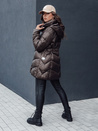 Gesteppter Damen-Wintermantel mit Kapuze BLOOM mocha Dstreet TY4517