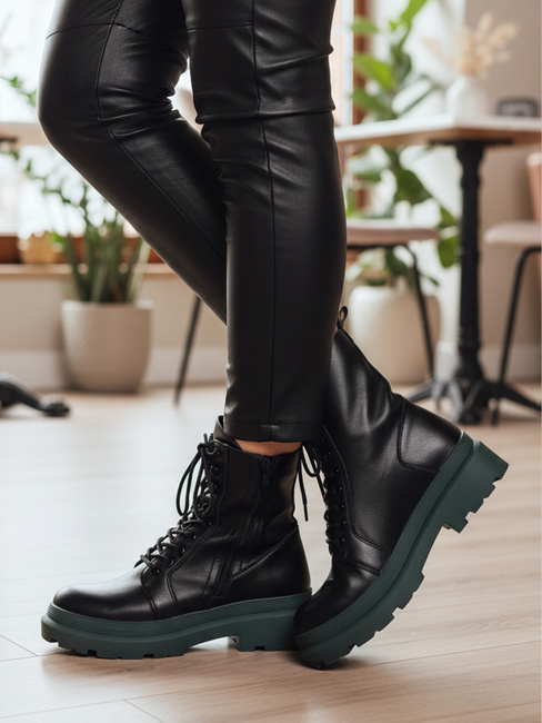 Damen HARDSTEP Schnürstiefel schwarz Dstreet ZY1304