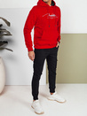 Herren Sweatshirt mit Aufdruck Farbe Rot DSTREET BX5702