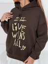Damen-Kapuzenpullover LOVEWILL braun Dstreet BY1470