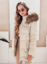Damen Winterjacke NORINA gesteppt mit Fell beige Dstreet TY5058