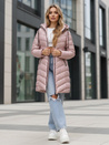 Damen Winterjacke lang gesteppt lila Dstreet TY5505
