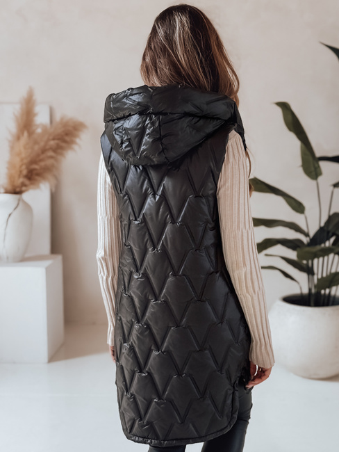 Damen-Wendeweste mit Kapuze schwarz Dstreet TY5094
