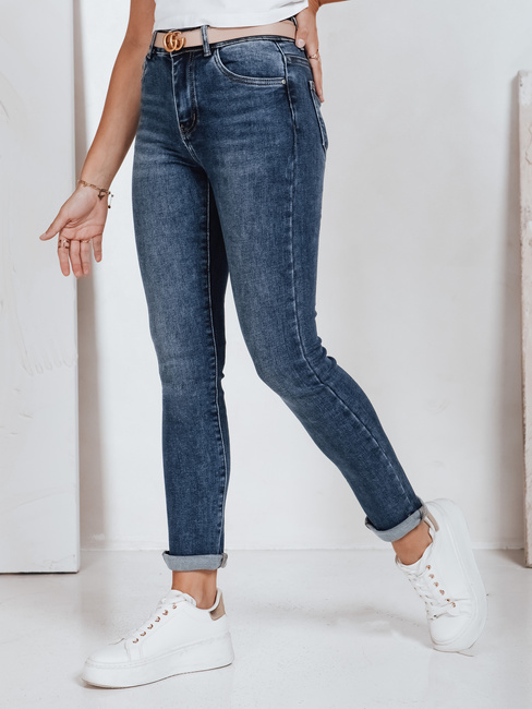  Skinny Jeans mit hoher Taille für Frauen blau Dstreet UY2798
