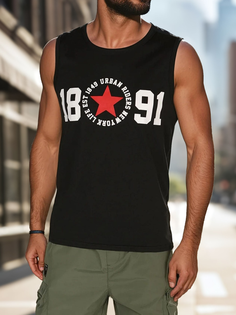 Herren ärmelloses T-Shirt schwarz Dstreet RX5652