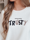 Damen Sweatshirt in Übergröße mit Stickerei SOFTRUS ecru Dstreet BY1411