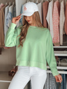 Oversize-Bluse für Damen in Buttercreme mit mintfarbenem NUBISS-Anhänger Dstreet RY2801
