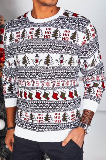 Herren Weihnachtspulli weiß Dstreet WX2166