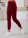 Damen Veloursanzug VIP PRIVATE Farbe Weinrot DSTREET AY0869