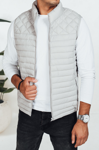 Herren Steppweste hellgrau Dstreet TX5078