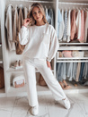 Damen Sweatshirt in Übergröße LUXEEN ecru Dstreet RY2793