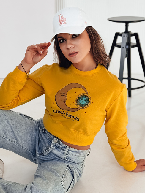 LUNA Damen Crop Top gelb Dstreet BY1345