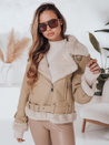 Damen Winter Ramones Jacke mit Pelz beige Dstreet TY4993