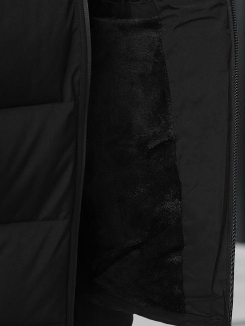 Herren Steppwinterjacke mit Kapuze schwarz Dstreet TX5117