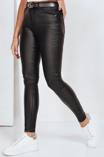 Gewachste Damen Push Up Jeans schwarz Dstreet UY2757