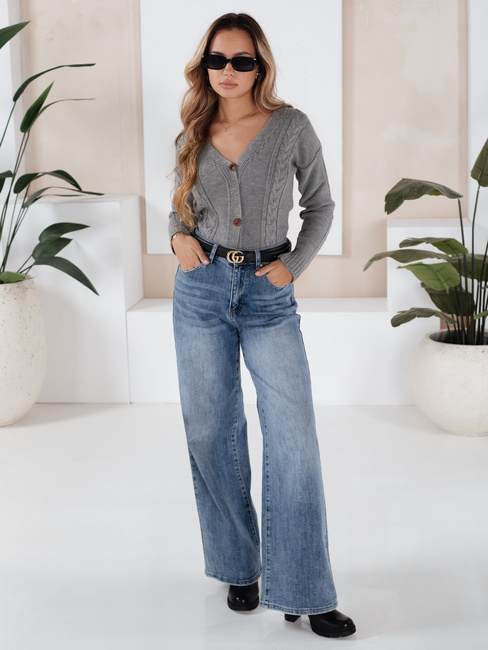 Damen Strickjacke MELANIA Farbe Hellgrau DSTREET MY1654