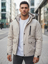Herren Winterjacke mit Kapuze hellbeige Dstreet TX5109