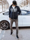 Herren Sweatshirt mit Aufdruck Dunkelblau Dstreet BX5412