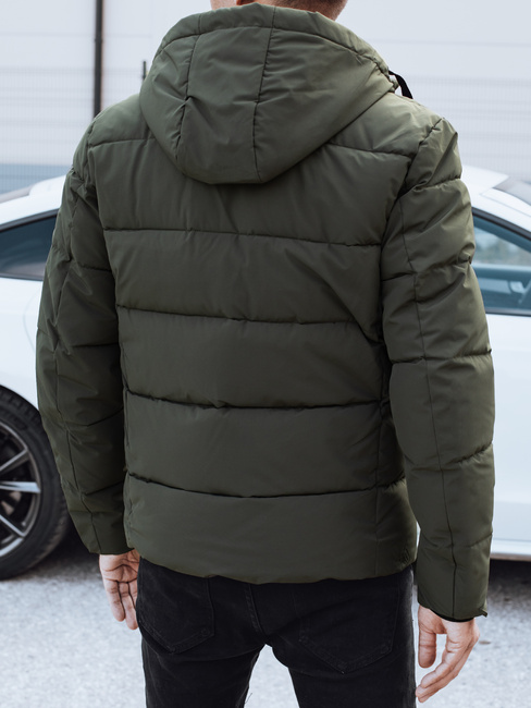 Herren Steppwinterjacke mit Kapuze grün Dstreet TX5066