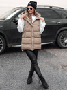 Damen Steppweste mit Kapuze VESTICA beige Dstreet TY4780